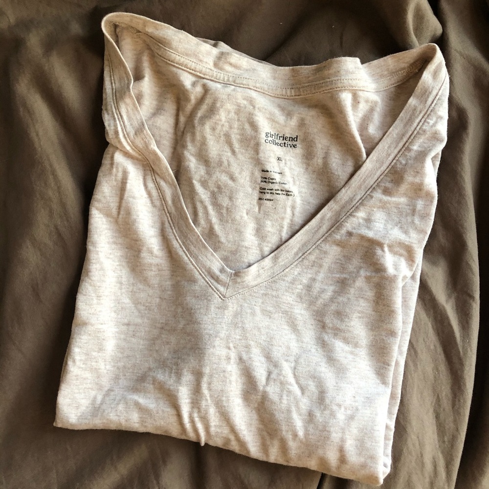 Eva V-Neck Tee by Girlfriend Collective
